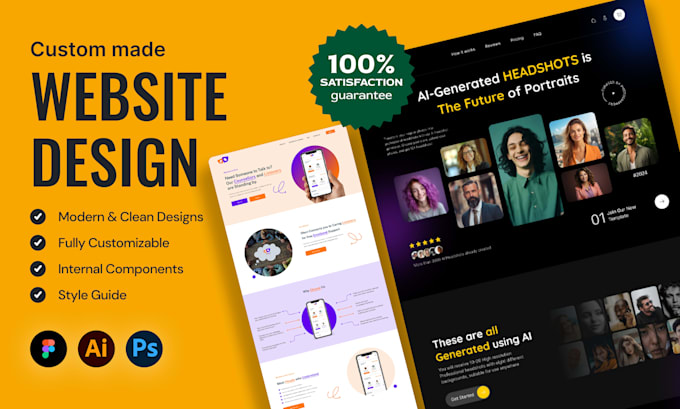 Design a modern, responsive website design for your business by ...