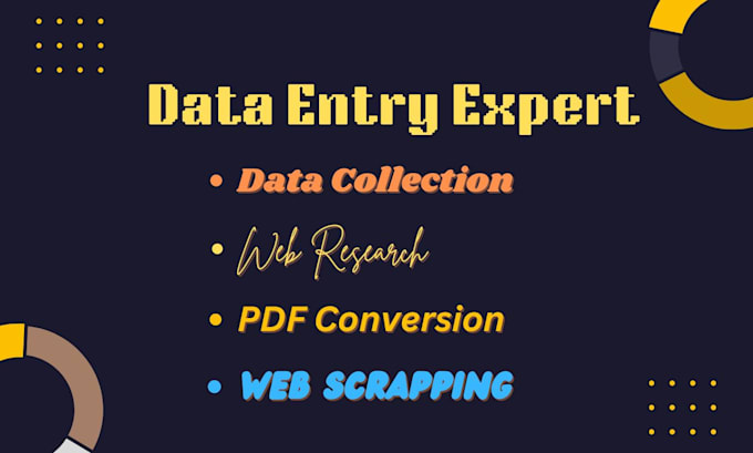 do data collection, web research, PDF conversion, web scrapping