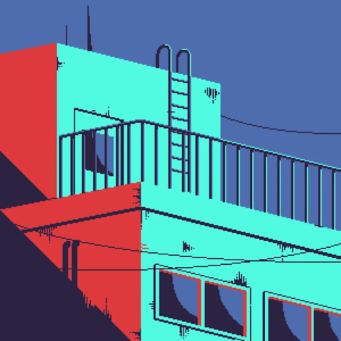 create pixel art view object and background