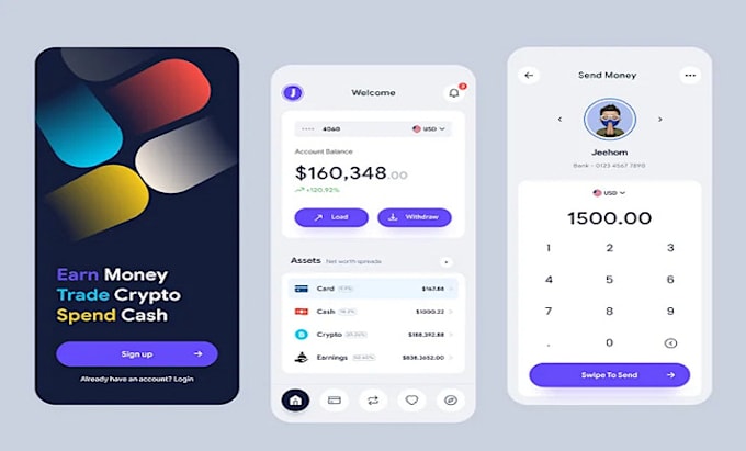 develop crypto wallet app, bitcoin payment app, wallet app, cash app