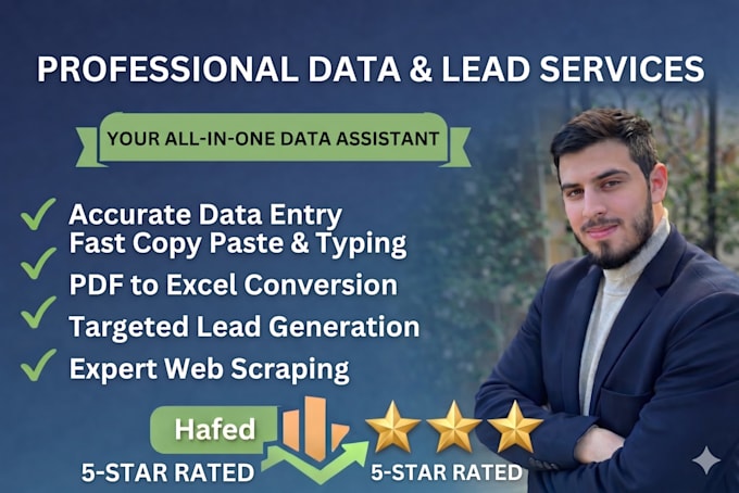 do data entry, copy paste, typing, pdf to excel, lead generation, web scraping