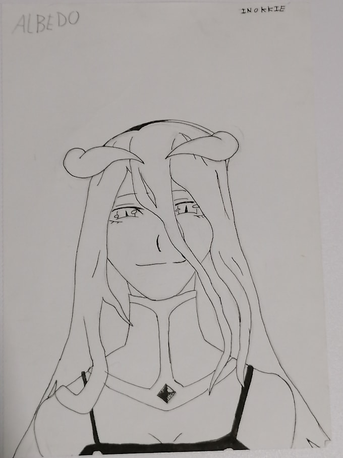Draw anime characters portraits in black and white by Inokkie | Fiverr