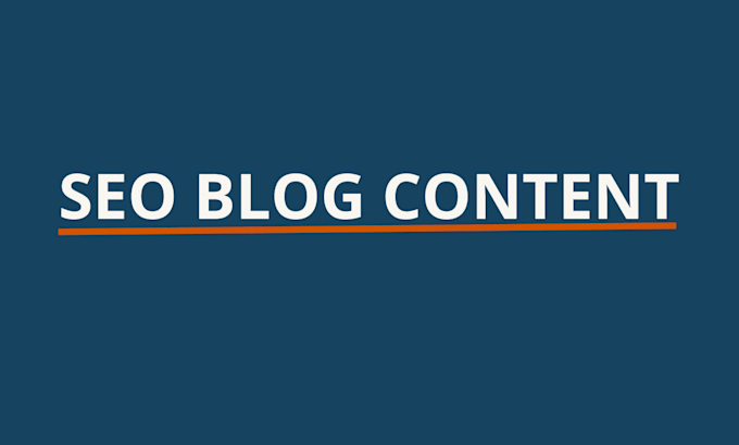 write SEO blog posts and articles
