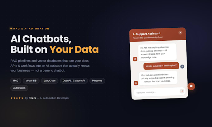 build your rag chatbot, vector database and ai automation system
