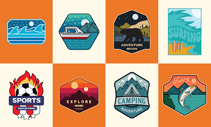 Make printable t shirts stickers and badges design using ai by