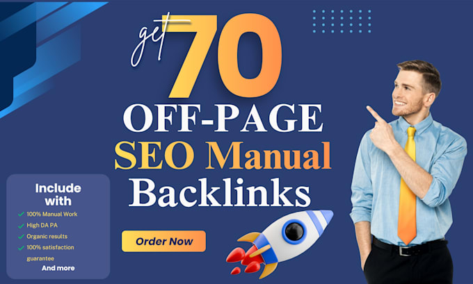 build 70 manual off page SEO backlinks for google ranking