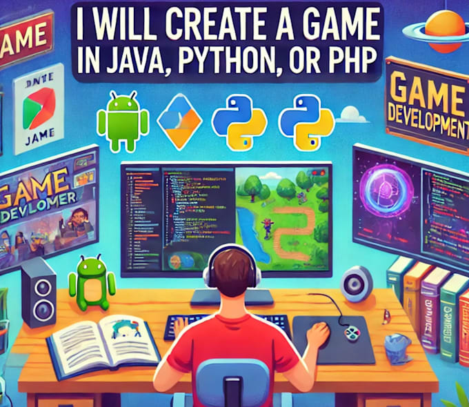 create a game in java, python or php