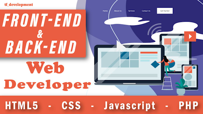 Design front end and back end of website using html css js and php by ...