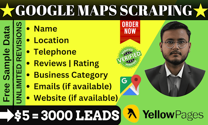 scrape google maps and yellow pages for precise b2b leads