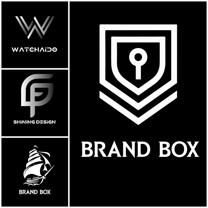 black and white logo design