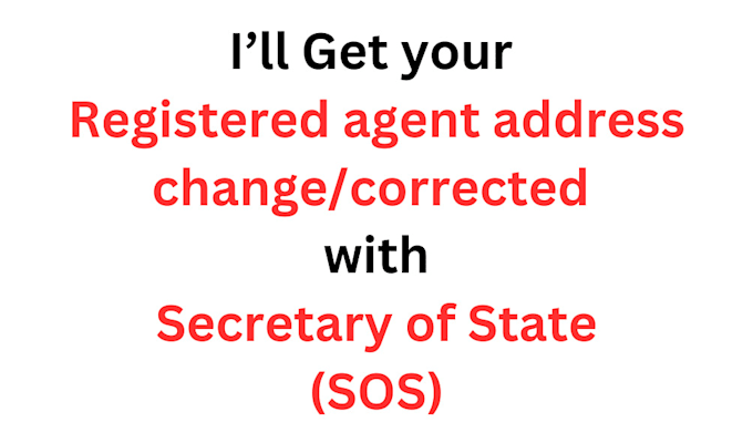 change correct registered agent address with secretary state