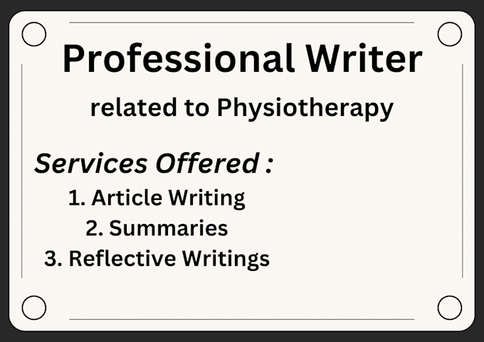 design content regarding physiotherapy subjects