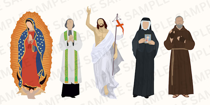 Create an illustration of a christian figure by Adriana2712 | Fiverr