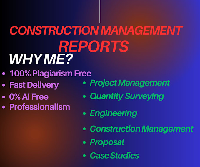 do reports related to quantity surveying and contract management task