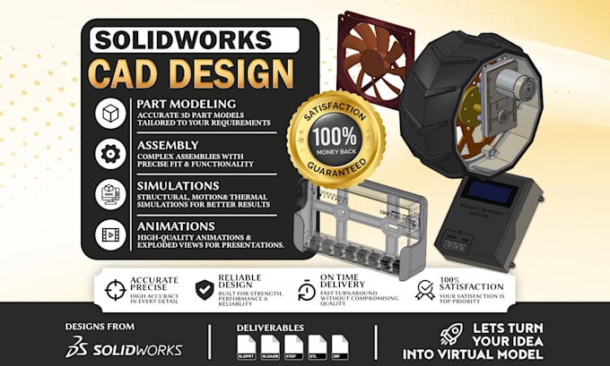 provide cad and 3d design services for your projects