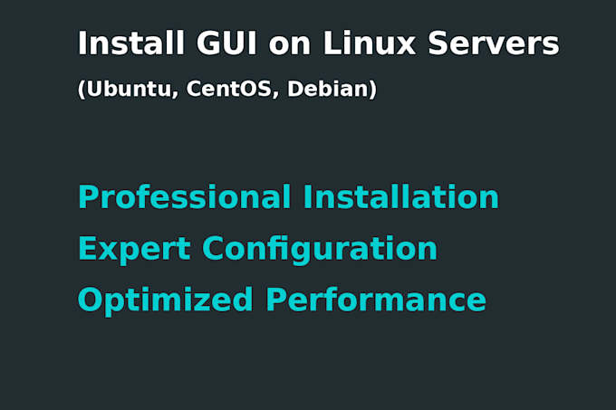 expertly install a gui on linux vps or dedicated servers