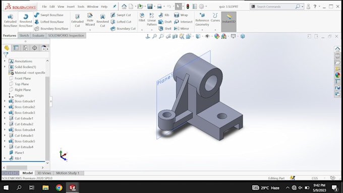 help you create a cad model on solidworks