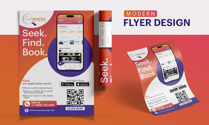 design a clean and modern flyer and poster