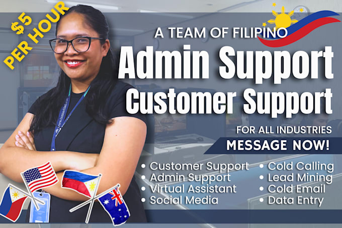 provide admin and customer support for businesses in australia and US