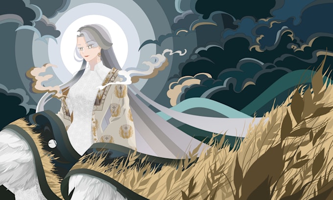 draw illustration in anime style for you
