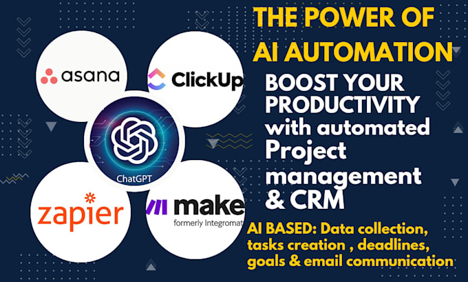 automate clickup asana workflows and tasks using zapier integromat make