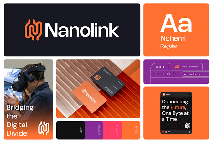 do modern minimalist business logo design with full brand identity kit