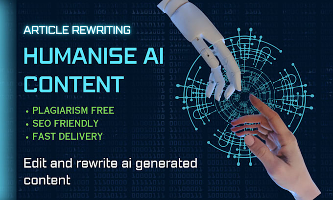 humanise chat gpt content, rewrite ai generated articles