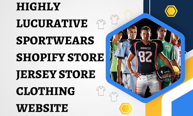 Site web de vêtements pour magasin de sport et maillots, boutique