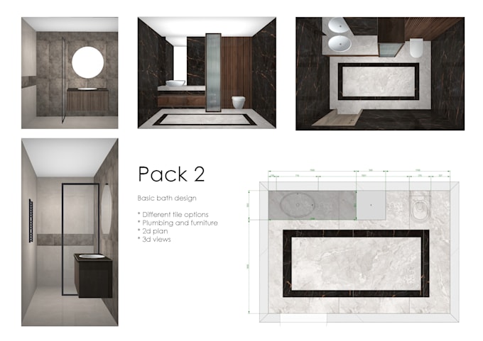 do fast design and tile layout in your bathroom