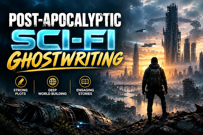 ghostwrite post apocalyptic sci fi novels with strong plots and worldbuilding