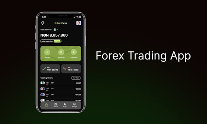 create a forex trading app, crypto trading app like vantage fx, etoro