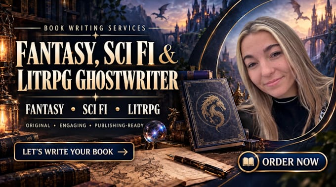 write, edit, rewrite thrilling fantasy, litrpg, isekai, sci fi, ya story, novel