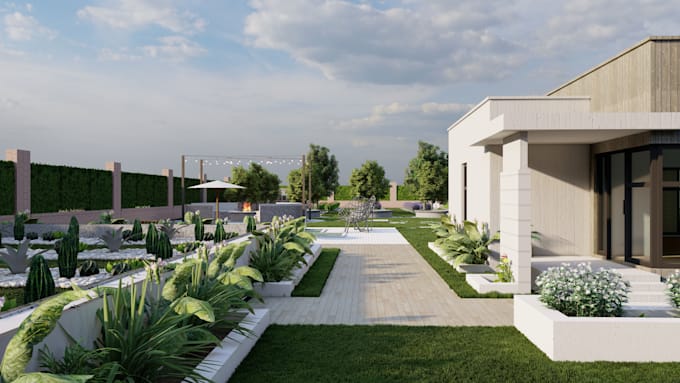 do landscape, backyard, front yard, patio, garden and pool