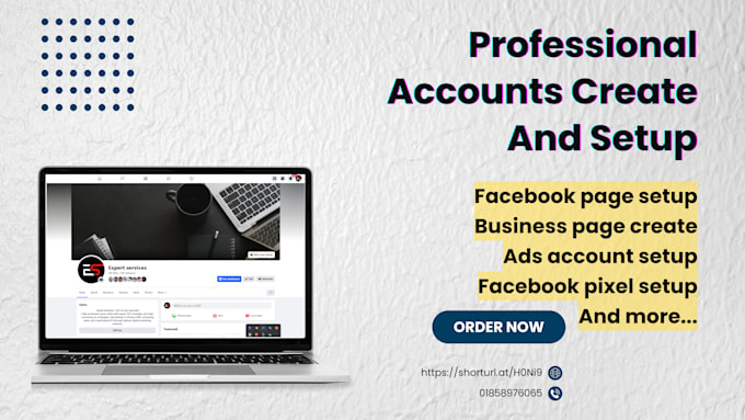 create and setup facebook page, business page, ads and pixel