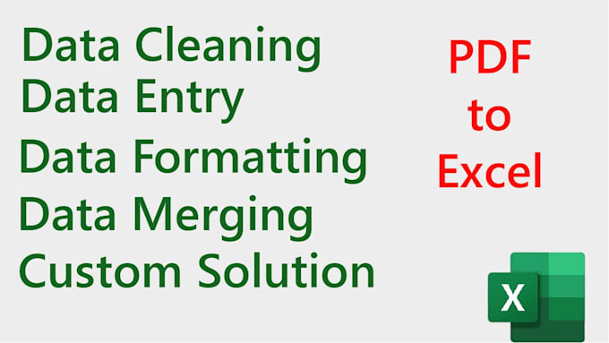 clean, format, merge, split excel data, pdf to excel
