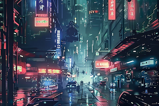 Desing a sci fi and cyberpunk futuristic city art by Kughriox | Fiverr