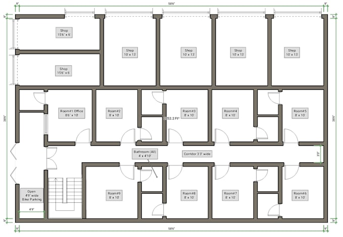 draw 2d floor plan, elevation, section of your building from your sketch or pdf