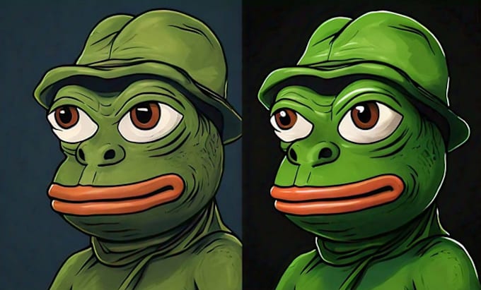 Create memes,meme coint art,pepe character, crypto meme, pepe the frog ...