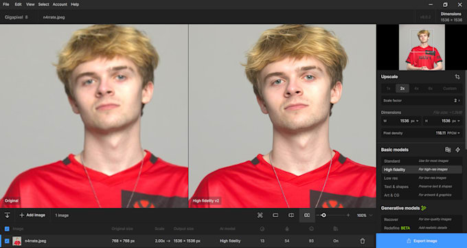 enhance, improve, upscale photos in high resolution