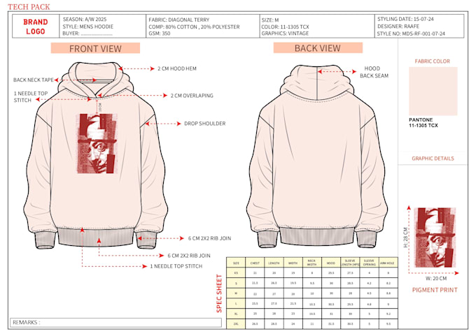 do fashion apparel techpack technical flat sketch design