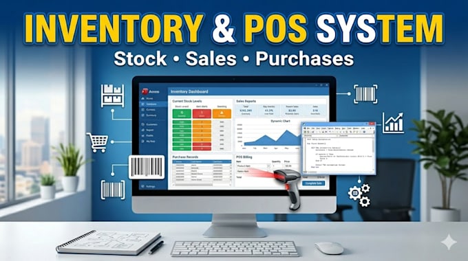 create inventory, pos and stock management software in ms access