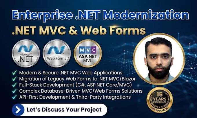 modernize legacy web forms to asp net mvc and blazor