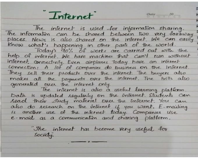 do handwriting assignment job