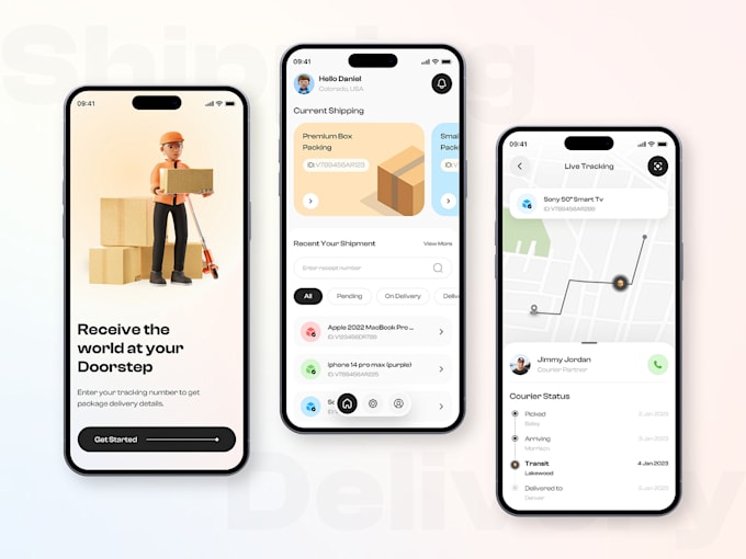 parcel delivery app, courier delivery app, logistics app, on demand app