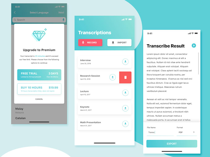 build image to text app, transcriber app, video to text app