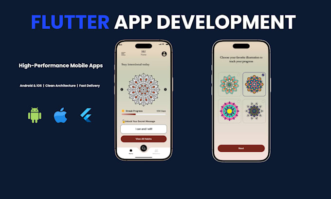 develop, test, scale custom mobile apps in flutter as a flutter developer