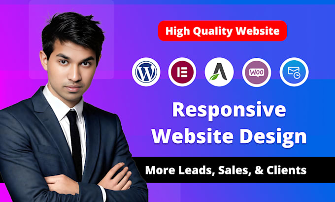 create high quality responsive business website on wordpress