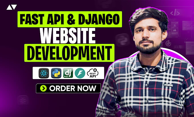 develop custom website with django, fastapi, python and react js