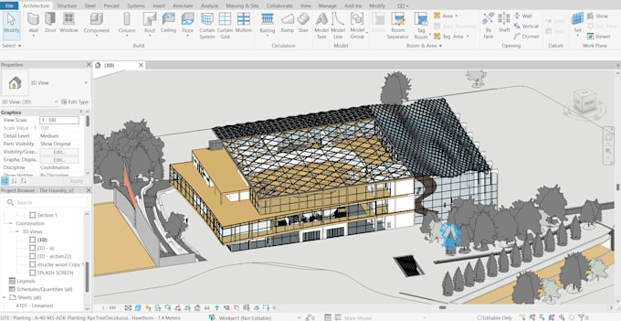 create, modify your 3d model in autodesk revit