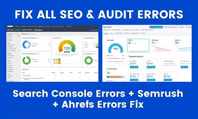 fix gsc errors, do technical SEO audit, wordpress and shopify speed optimization